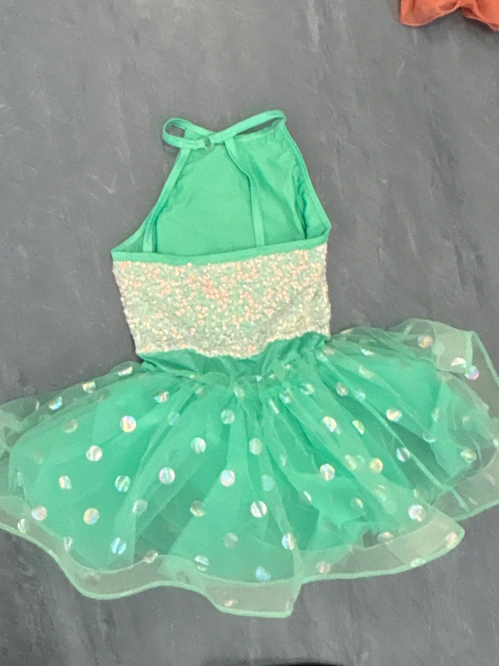 Weissman Mint Green Sequin Tulle Dance Costume